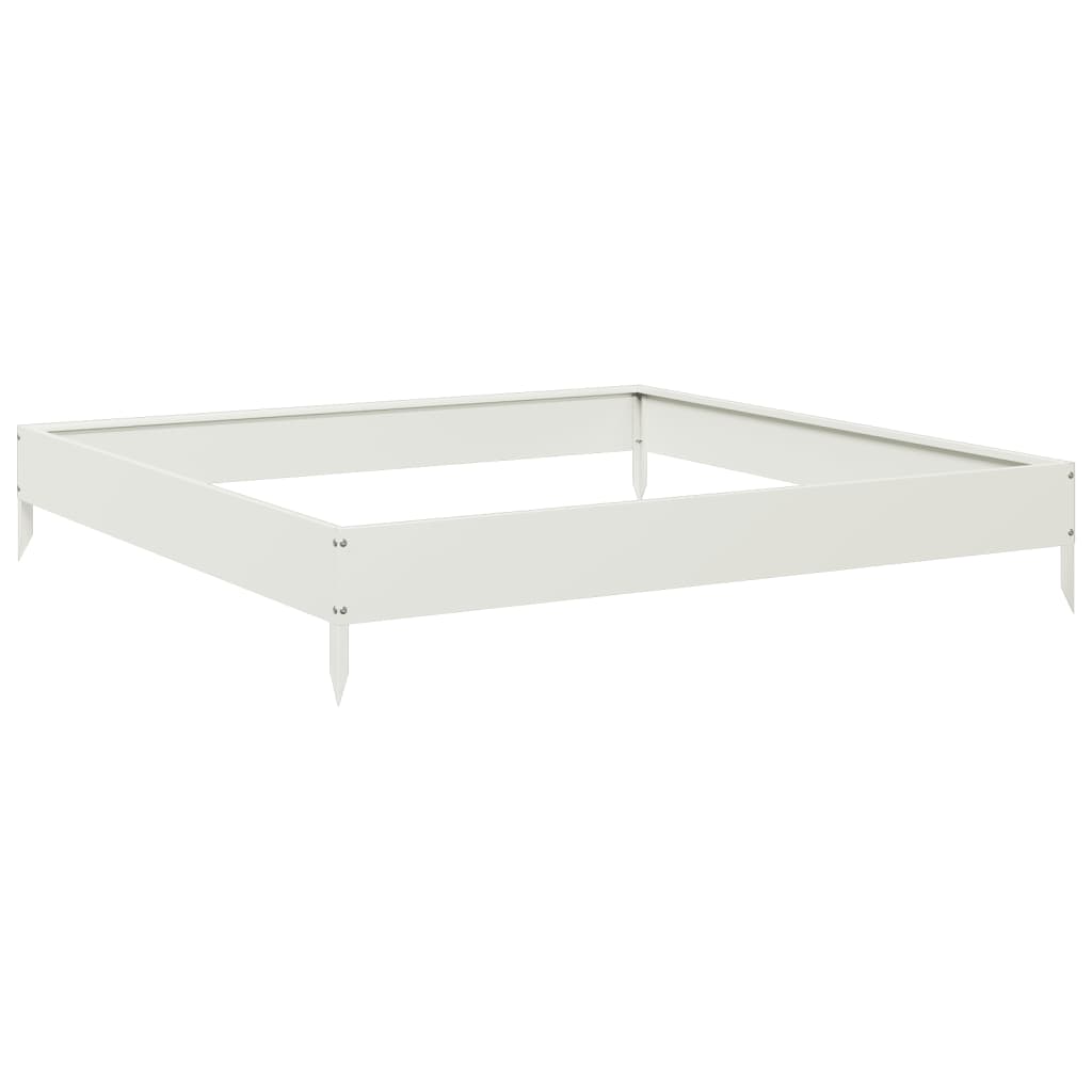 Arriate de acero blanco 100x100x18,5 cm