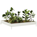 Arriate de acero blanco 100x100x18,5 cm