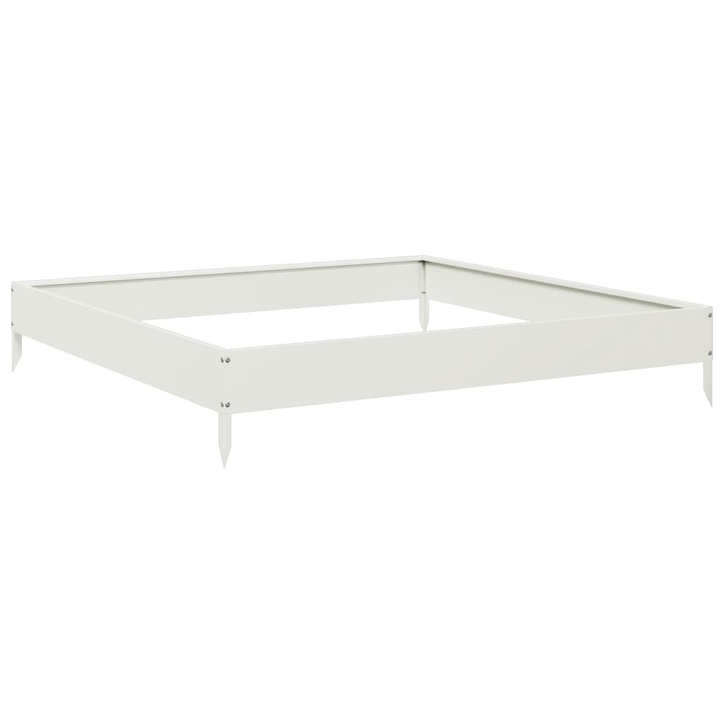 Arriate de acero blanco 100x100x18,5 cm