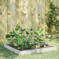 Arriate de acero blanco 100x100x18,5 cm