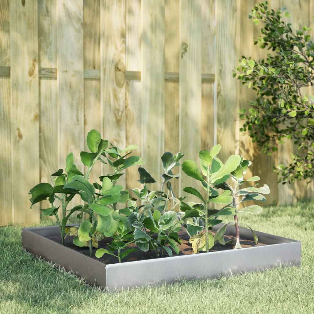 Jardinera de acero galvanizado 100x100x18,5 cm