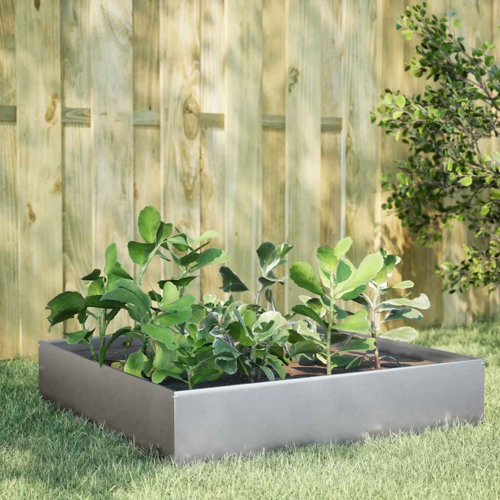 Jardinera de acero galvanizado 100x100x18,5 cm