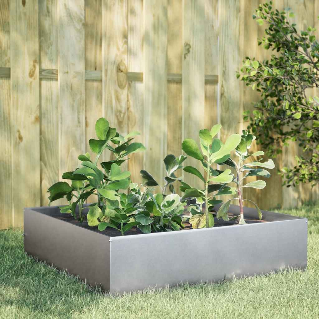 Jardinera de acero galvanizado 100x100x18,5 cm