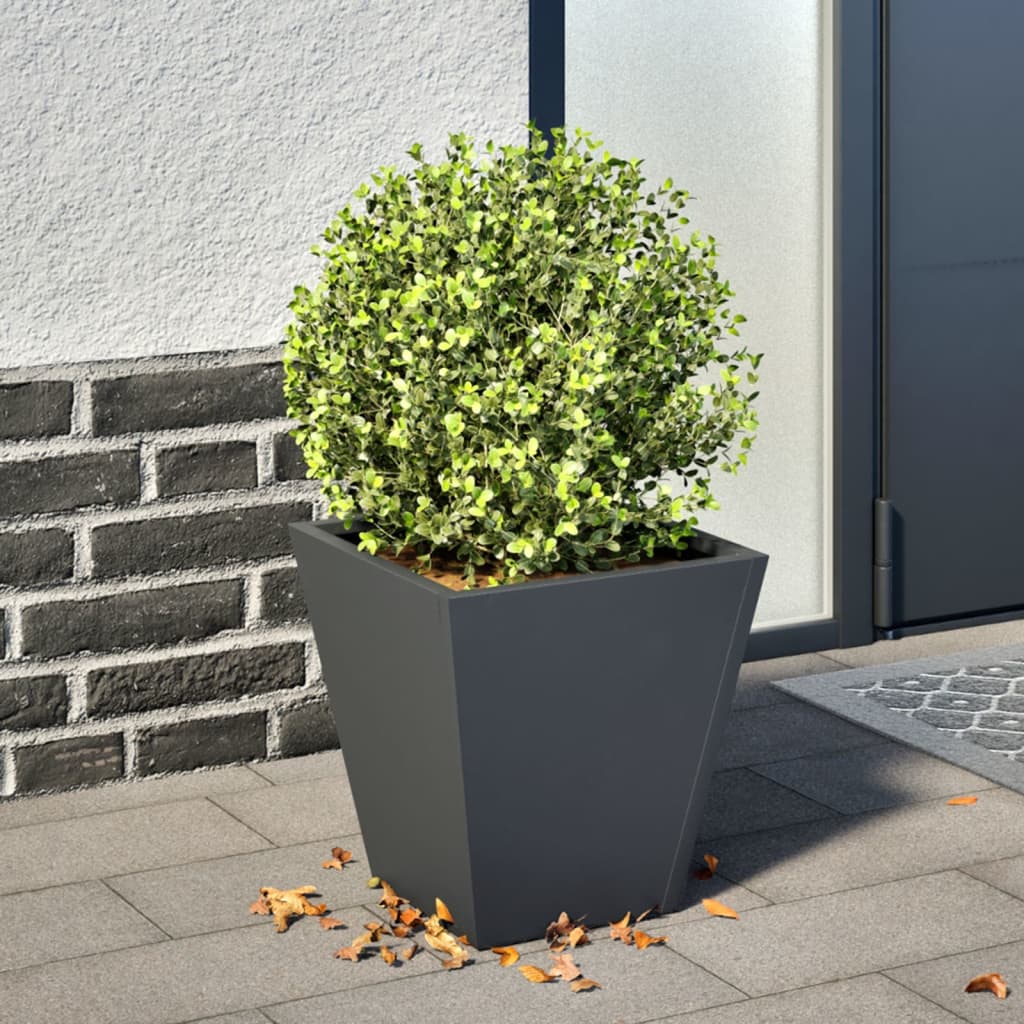 Jardinera acero blanca 35x35x75 cm