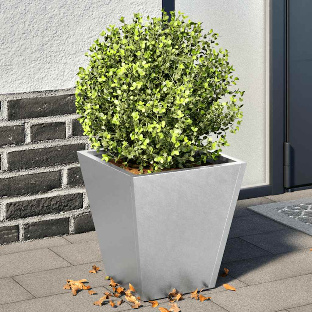 Jardineras 2 uds acero galvanizado 50x50x50 cm