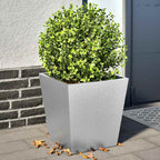 Jardineras 2 uds acero galvanizado 50x50x50 cm