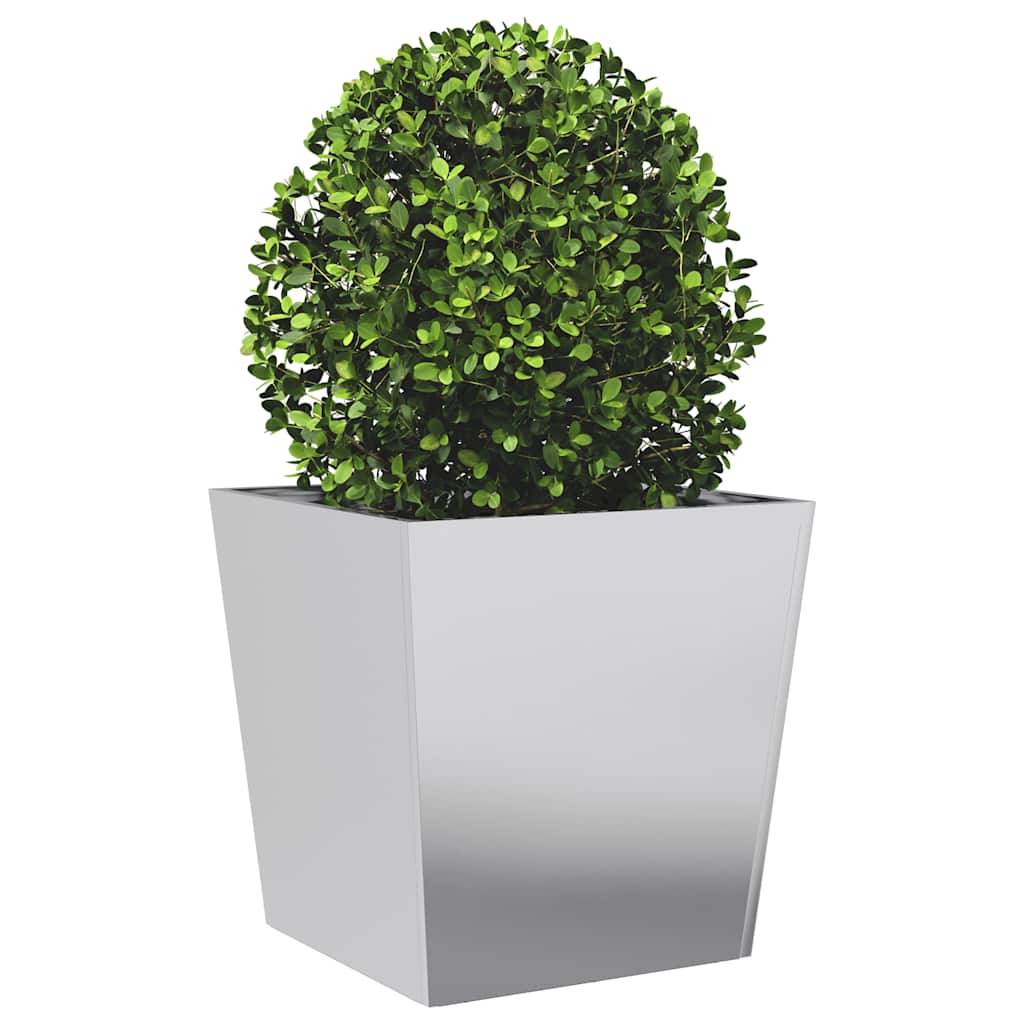 Jardineras 2 uds acero galvanizado 50x50x50 cm