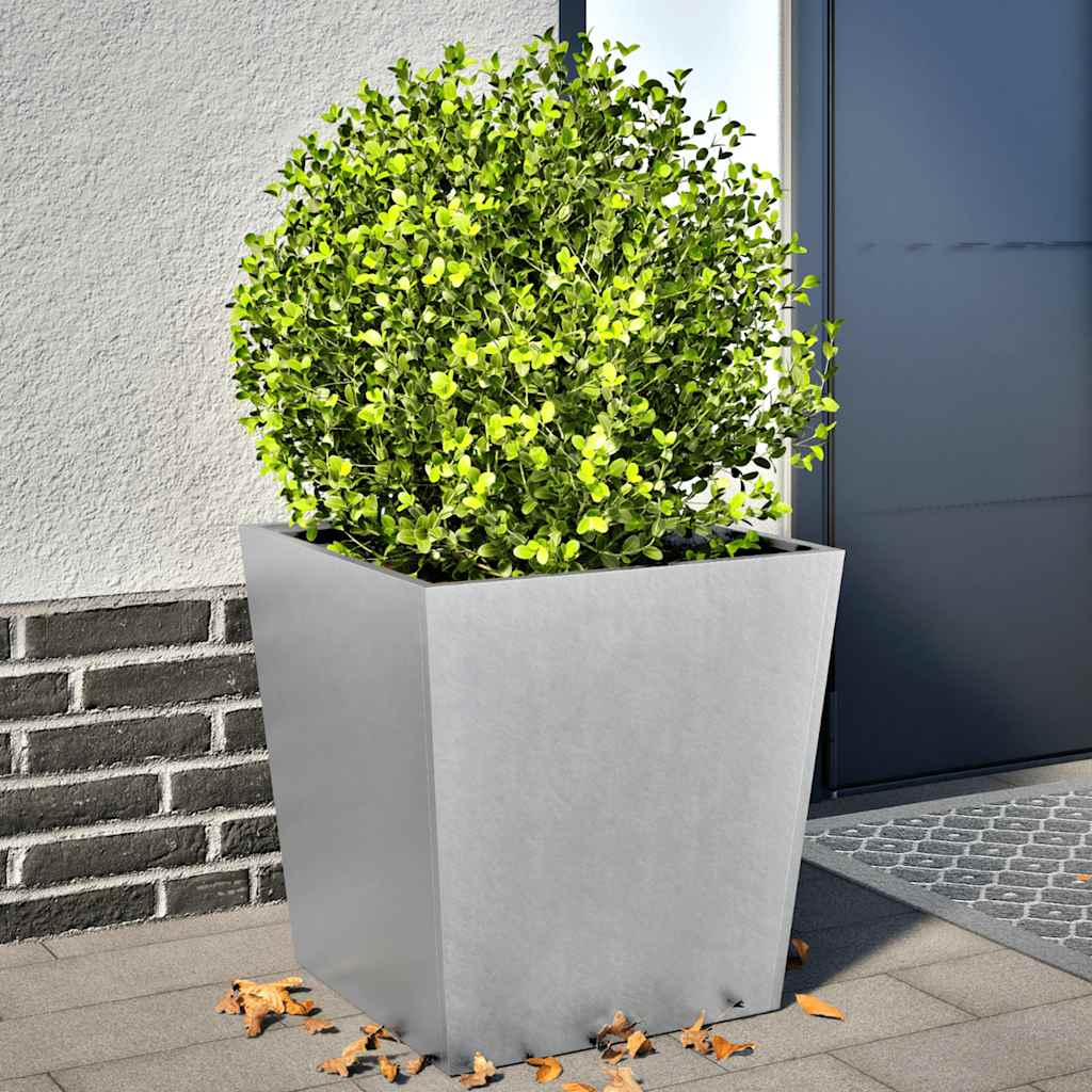 Jardineras 2 uds acero galvanizado 50x50x50 cm