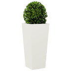 Jardinera acero blanca 35x35x75 cm