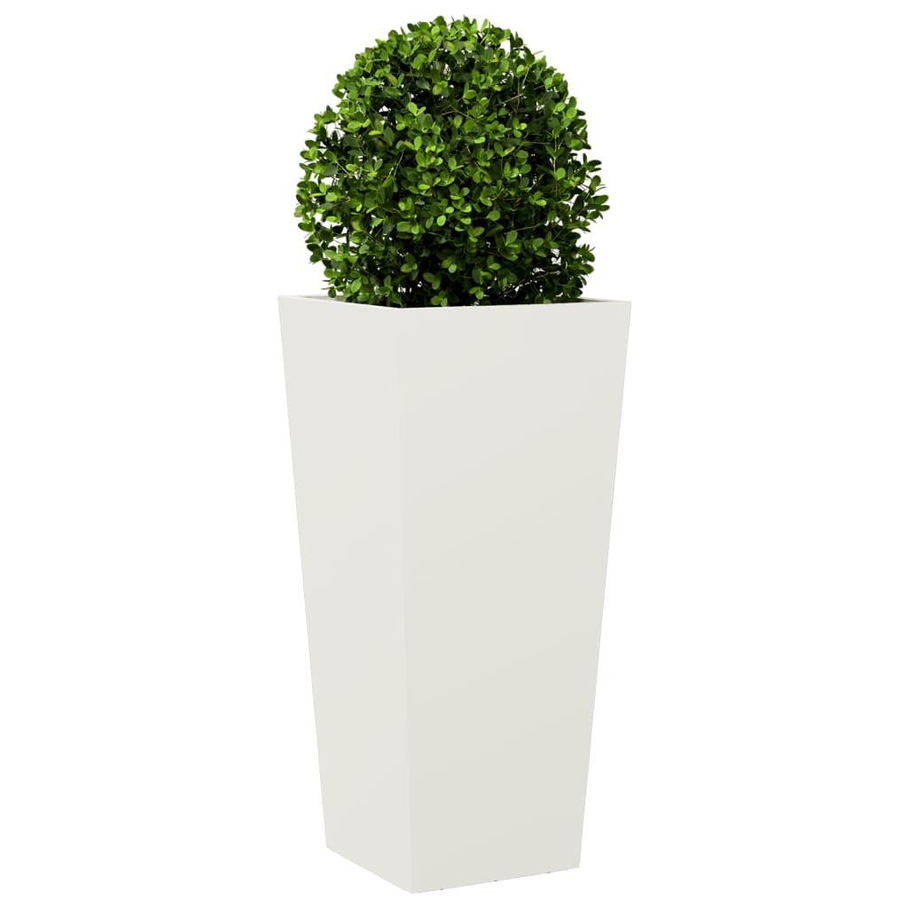 Jardinera acero blanca 35x35x75 cm