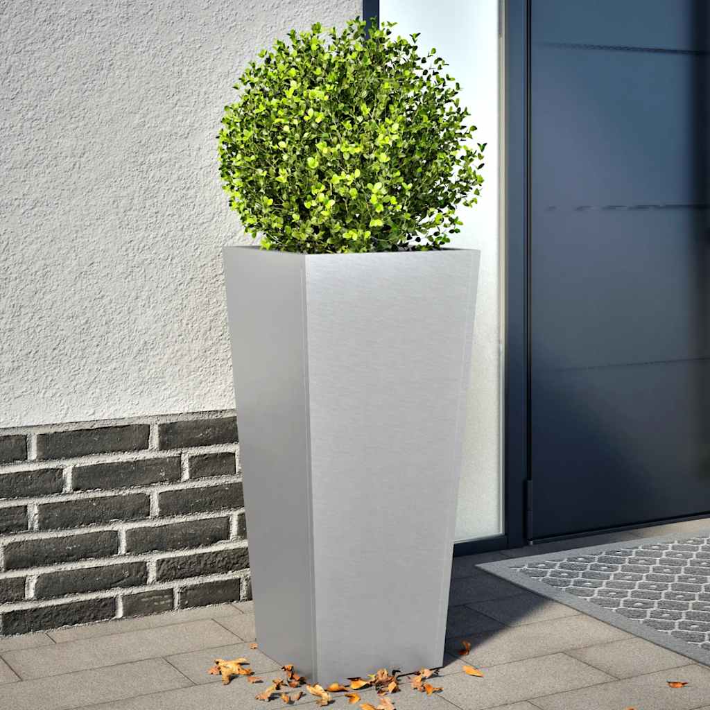 Jardineras 2 uds acero galvanizado 50x50x50 cm
