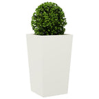 Jardineras 2 uds acero blanca 45x45x75 cm