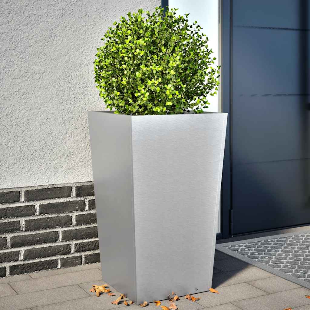Jardineras 2 uds acero galvanizado 50x50x50 cm