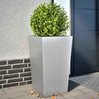 Jardineras 2 uds acero galvanizado 50x50x50 cm