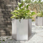 Floreira hexagonal em aço branco 138x120x45 cm