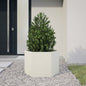 Floreira hexagonal em aço branco 138x120x45 cm