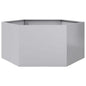 Floreira hexagonal em aço branco 138x120x45 cm
