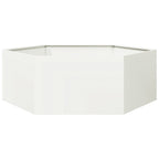 Jardinera hexagonal acero blanco 138x120x45 cm