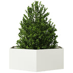 Jardinera hexagonal acero blanco 138x120x45 cm
