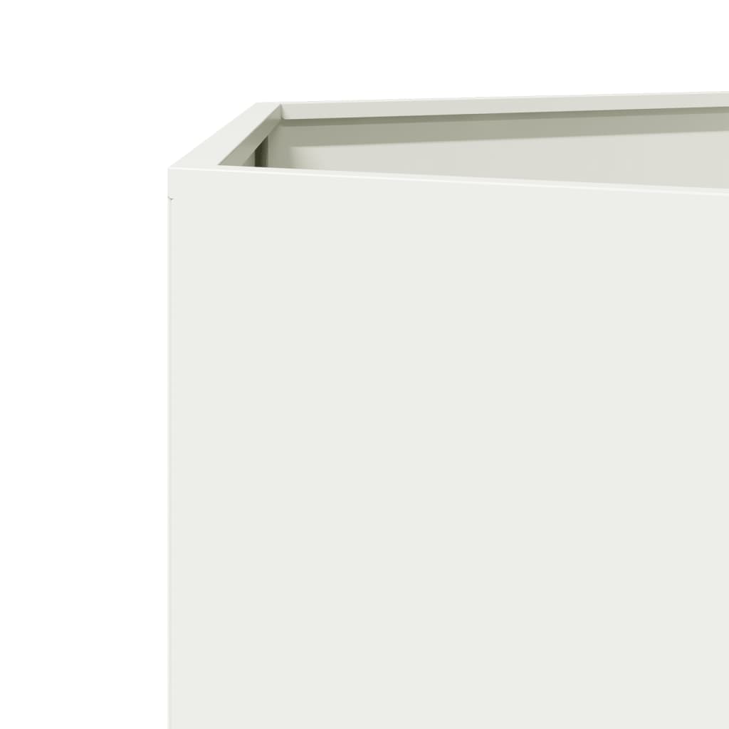 Jardinera hexagonal acero blanco 138x120x45 cm