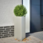 Jardineira em aço branco 35x35x75 cm