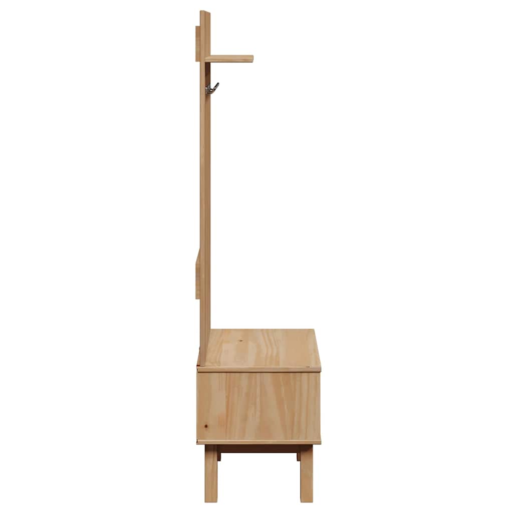 Mueble de recibidor OTTA madera maciza de pino 50x40x160 cm