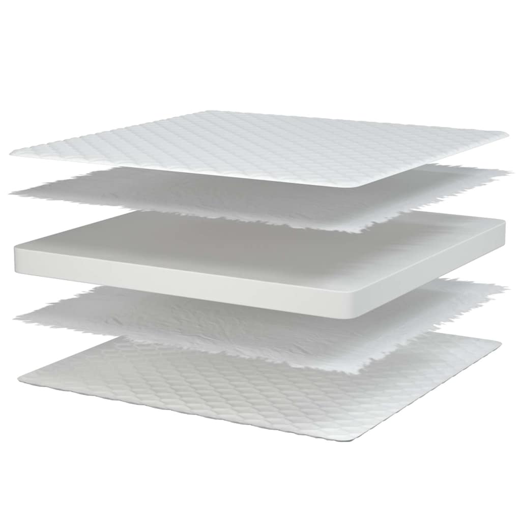 Colchón de espuma viscoelástica blanca 70x200x17 cm suave