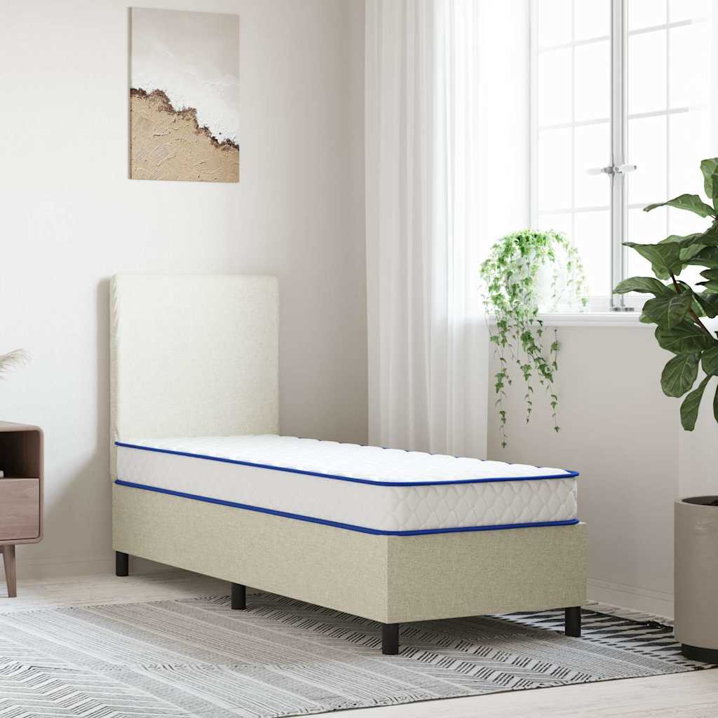 Colchón de espuma viscoelástica blanca 70x200x17 cm suave
