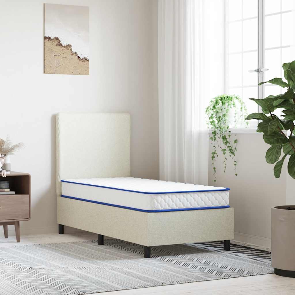 Colchón de espuma viscoelástica blanca 70x200x17 cm suave