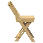 Sillas comedor plegables 4 uds Corona madera pino marrón cera