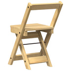 Sillas comedor plegables 4 uds Corona madera pino marrón cera