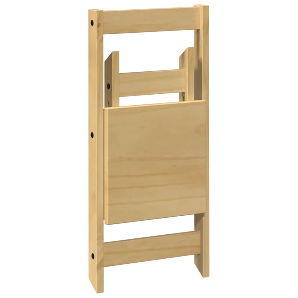 Sillas comedor plegables 4 uds Corona madera pino marrón cera