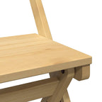 Sillas comedor plegables 4 uds Corona madera pino marrón cera