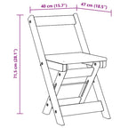 Sillas comedor plegables 4 uds Corona madera pino marrón cera