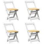 Sillas de comedor plegables 4 uds Corona madera pino blanco