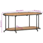 Mueble de TV madera maciza de acacia 100x42x40 cm