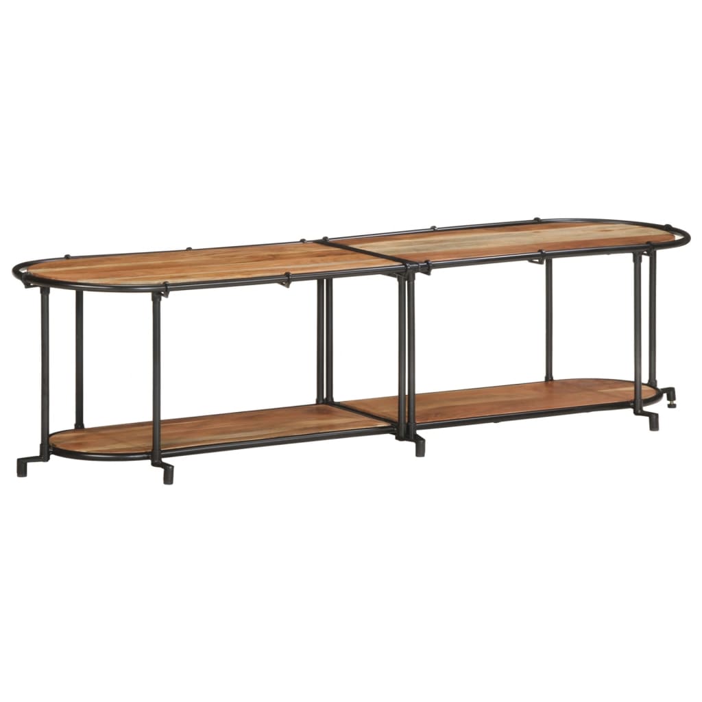 Mueble de TV madera maciza de acacia 100x42x40 cm