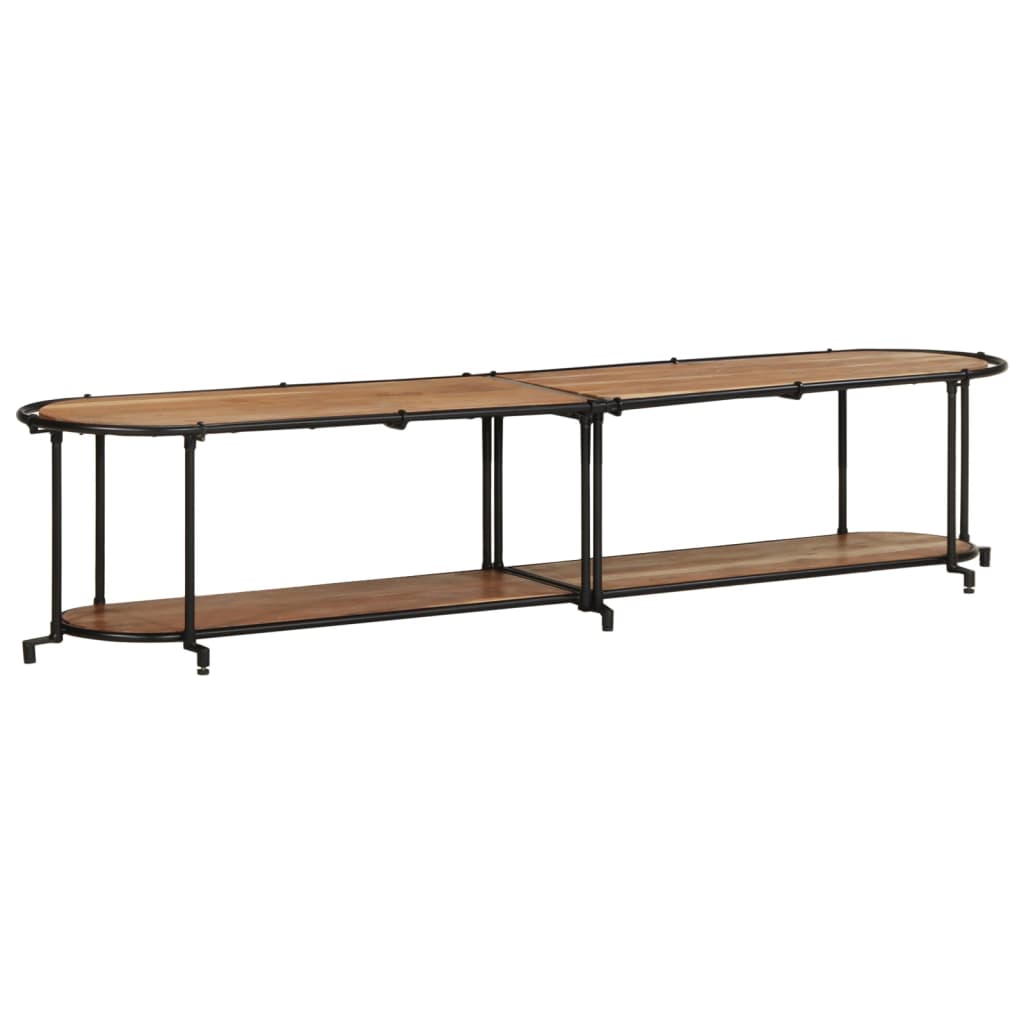 Mueble de TV madera maciza de acacia 100x42x40 cm