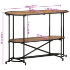 Mesa consola madera maciza de acacia 110x42x76 cm