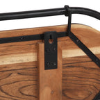 Perchero de pared con 5 ganchos madera maciza de mango