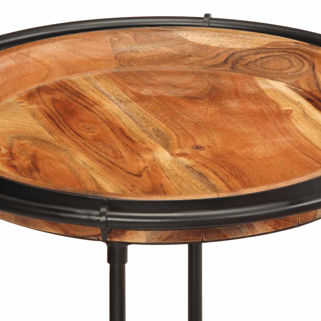 Juego de mesas auxiliar 2 piezas madera maciza de acacia