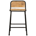 Taburetes de barra 2 uds 46x35,5x70 cm madera maciza de mango