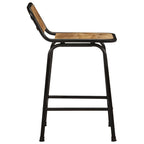 Taburetes de barra 2 uds 46x35,5x70 cm madera maciza de mango