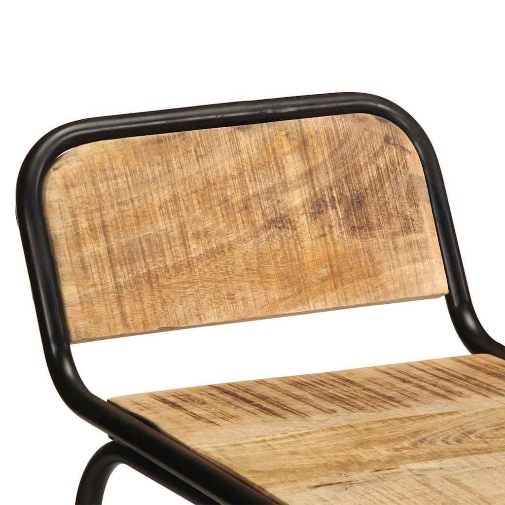 Taburetes de barra 2 uds 46x35,5x70 cm madera maciza de mango