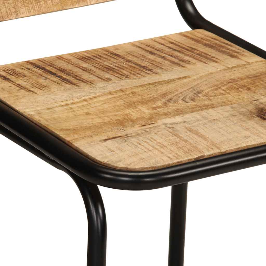Taburetes de barra 2 uds 46x35,5x70 cm madera maciza de mango