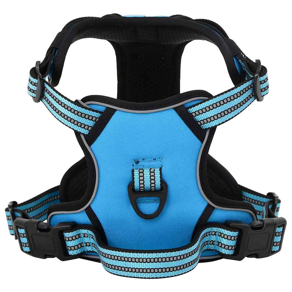 Arnés para perros con bandas reflectantes ajustables azul L