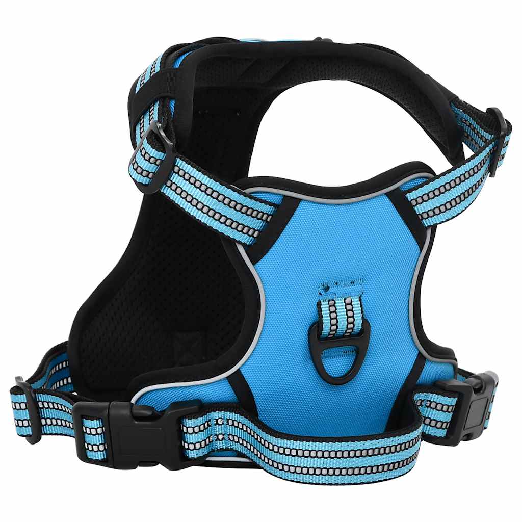 Arnés para perros con bandas reflectantes ajustables azul L