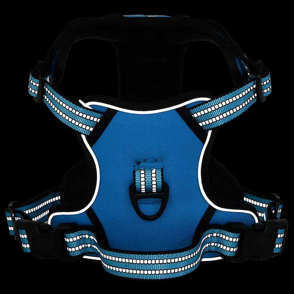 Arnés para perros con bandas reflectantes ajustables azul L