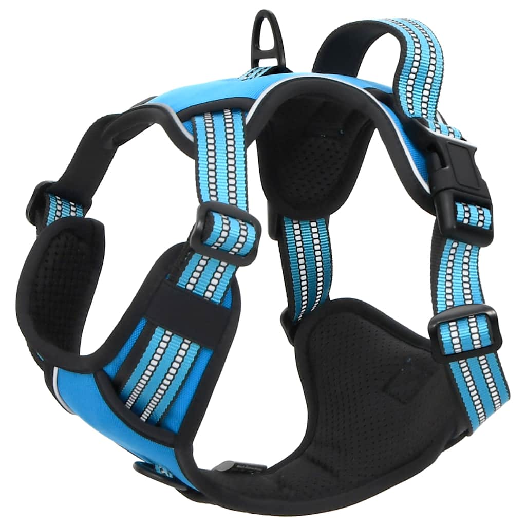 Arnés para perros con bandas reflectantes ajustables azul L