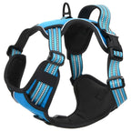 Arnés para perros con bandas reflectantes ajustables azul L